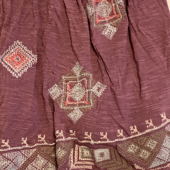 FREE PEOPLE WE THE FREE RELAXED SKIRT BOHO ELASTIC WAIST EMBROIDERED - Picture 3 of 3